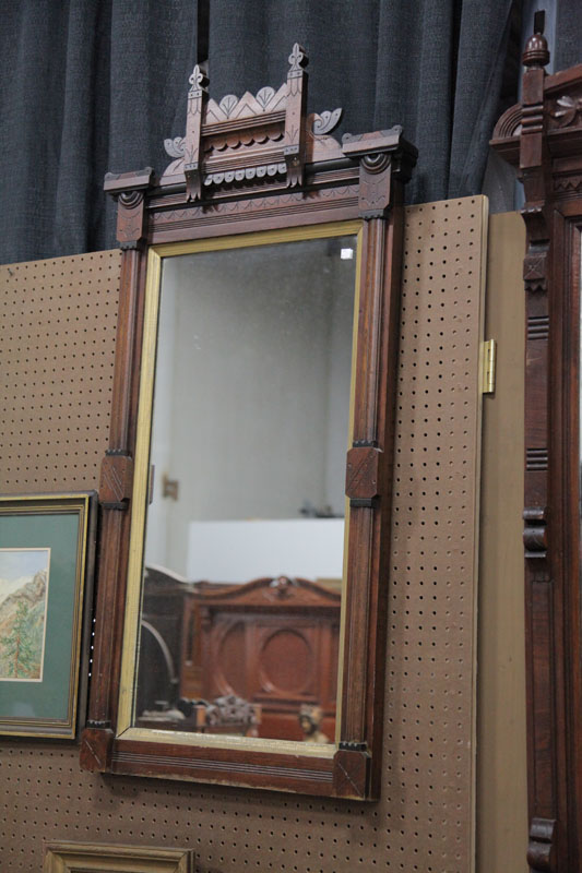 Appraisal: VICTORIAN MIRROR American late th century Large mirror with carved