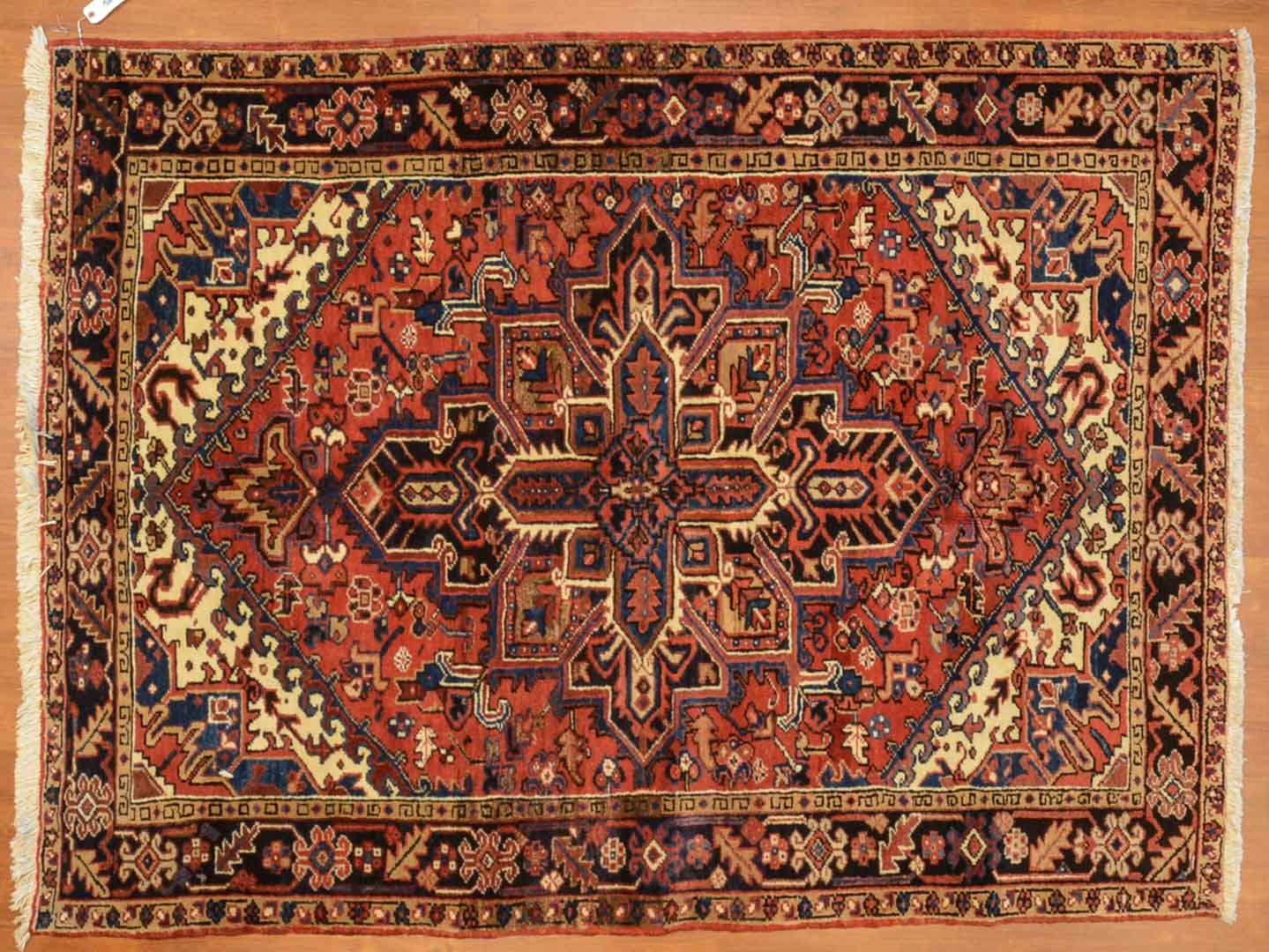 Appraisal: Persian Herez rug approx x Iran circa Condition Nickel size