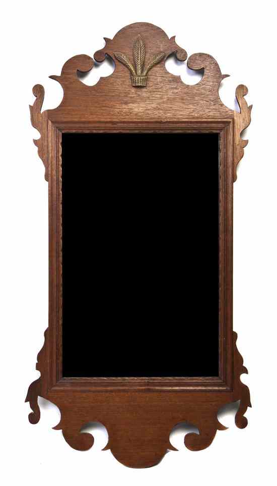 Appraisal: A Group of Four Chippendale Style Walnut Mirrors each having