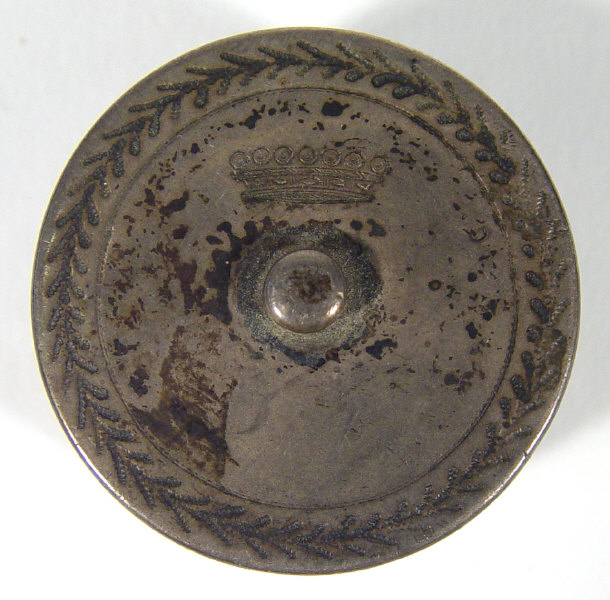 Appraisal: Circular Georgian silver pillbox and lid chased with a crown