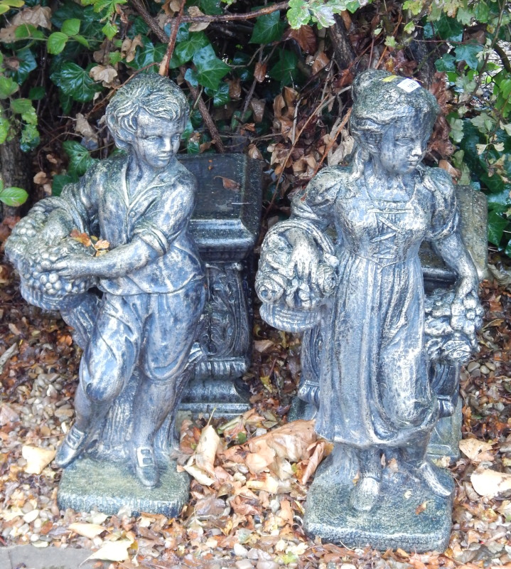 Appraisal: A pair of modern garden ornaments each in the form