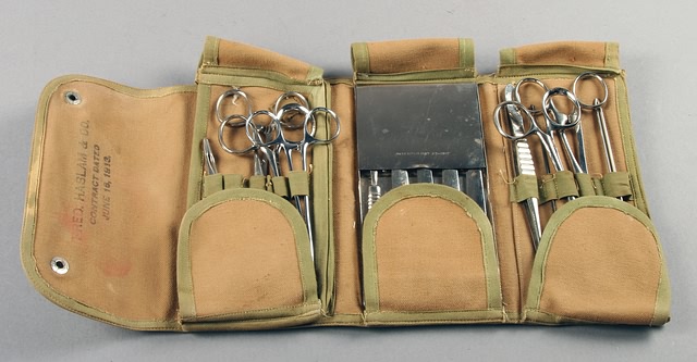 Appraisal: US Surgical Kit Case Outside Case marked Pocket Case PED