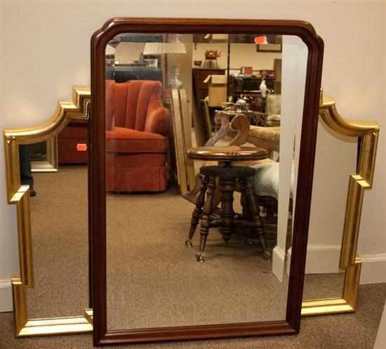 Appraisal: Mahogany mirror and a gilt framed mirror Estimate - No