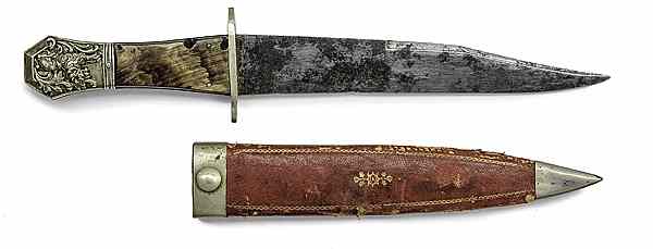 Appraisal: English Bowie Knife by George Woodhead clip point blade marked