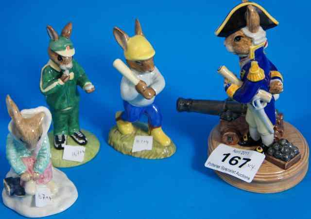 Appraisal: Royal Doulton Bunnykins Captain DB Girl Skater DB Stop Watch