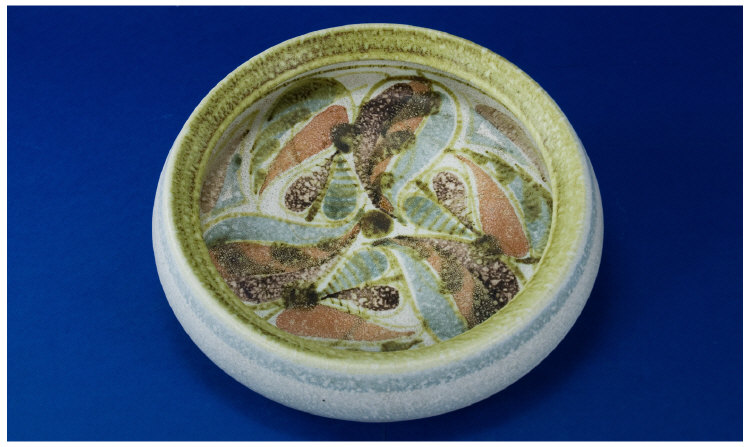 Appraisal: Denby Bowl abstract design signed to base G Colledge inches