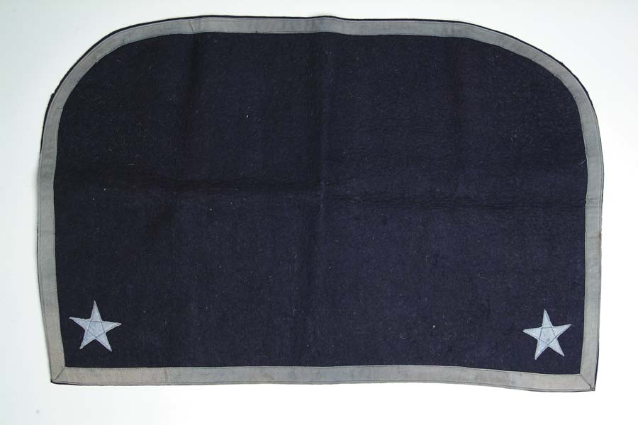 Appraisal: UNION OFFICERS SADDLE BLANKET Blue felt x with silver cloth