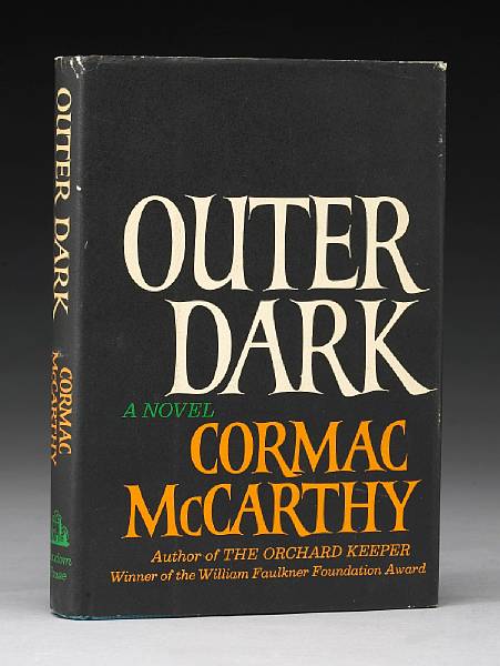 Appraisal: MCCARTHY CORMAC Outer Dark New York Random House Original turquoise