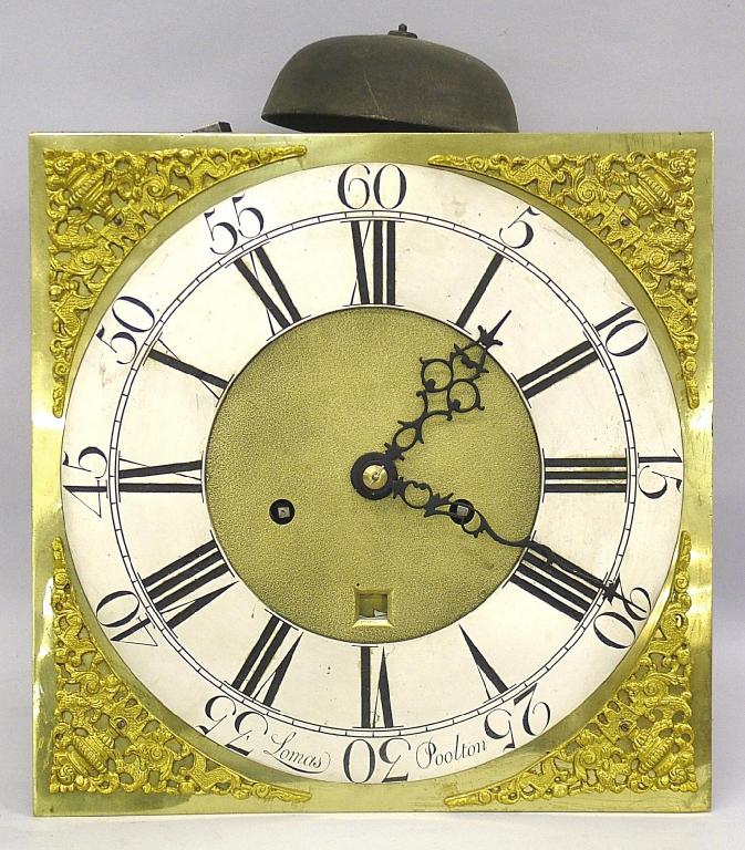 Appraisal: Eight day longcase clock movement signed Lomas Poolton on the