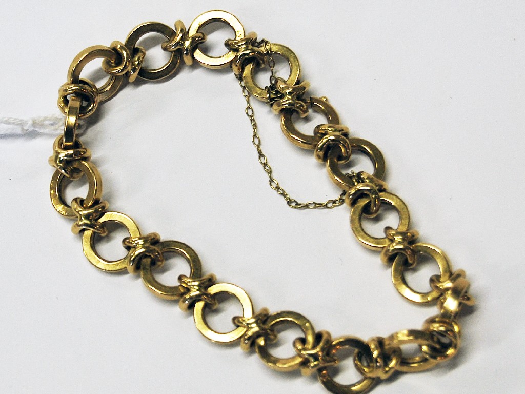 Appraisal: Continental k fancy-link chain bracelet g