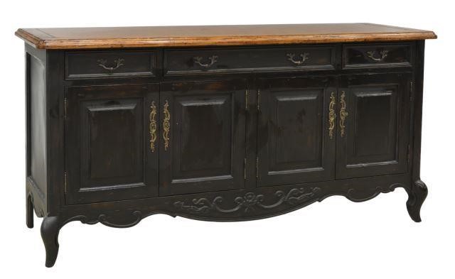 Appraisal: Country French style sideboard Fremarc Designs late th c natural