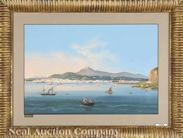 Appraisal: Italian School th c a pair of seascapes including Palermo