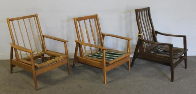 Appraisal: Set of Midcentury Lounge Chairs Includes one labeled Paoli one