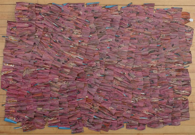 Appraisal: TOM BIANCHI b UNTITLED Mixed media paper construction on fabric