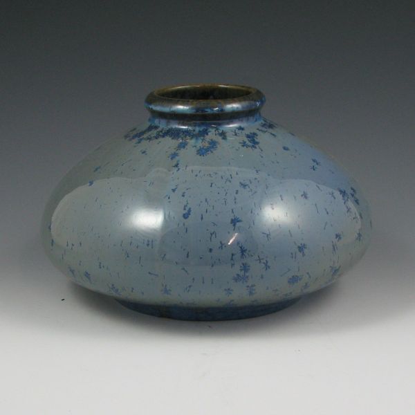 Appraisal: Broad Fulper low vase in blue and gray crystalline glaze