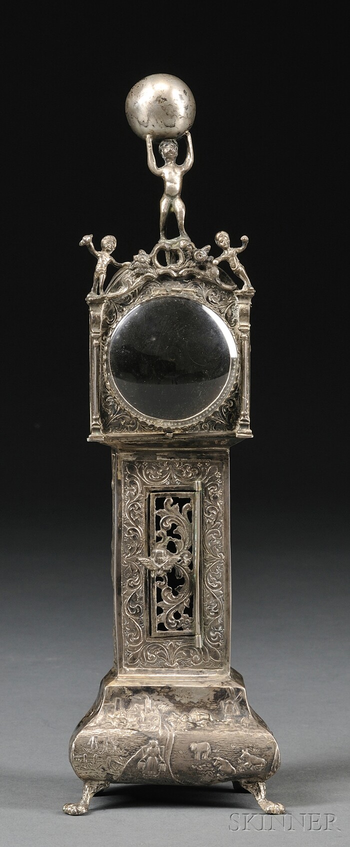 Appraisal: Silver Watch Hutch th century in the form of a