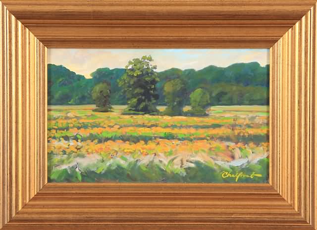 Appraisal: Floral Fields landscape oil on board x SLR Chalfant Artist