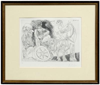 Appraisal: Pablo Picasso etching Spanish - series No Char romain monte