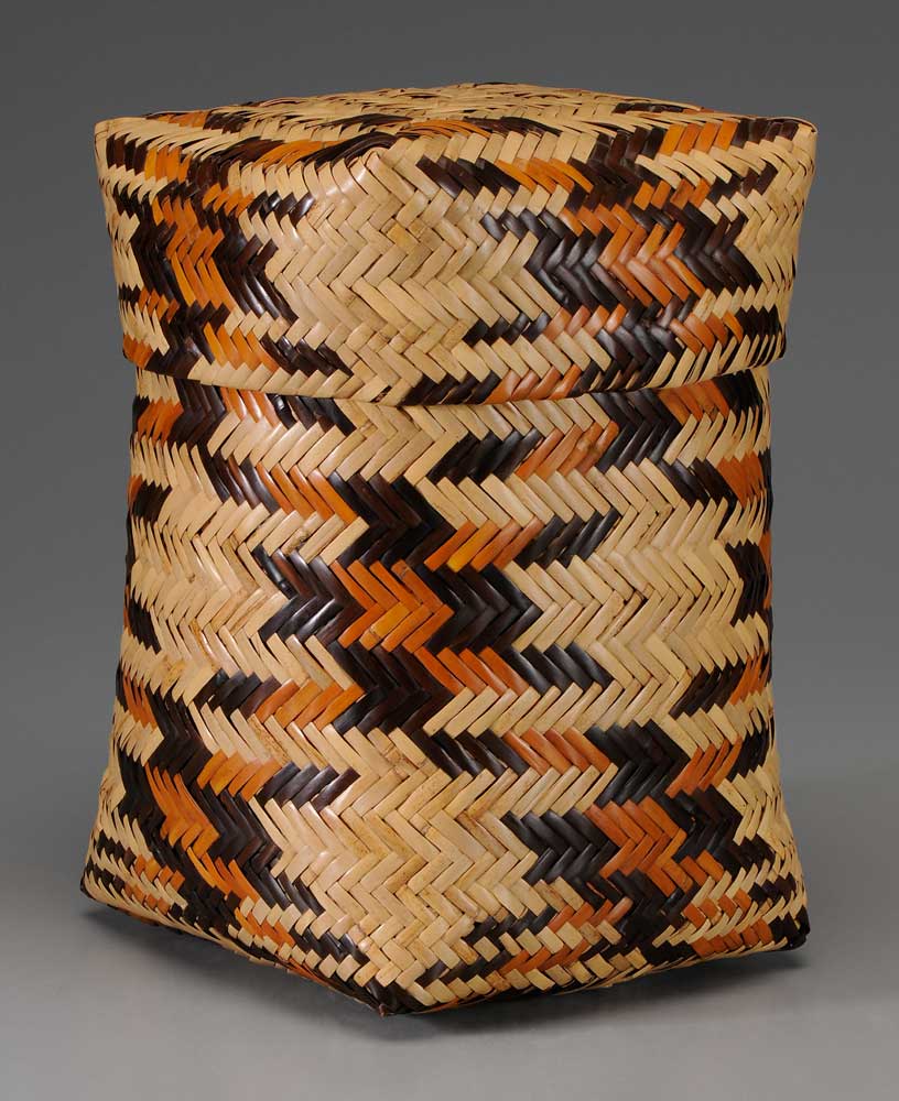 Appraisal: Rowena Bradley Cherokee Basket North Carolina - double-woven river cane