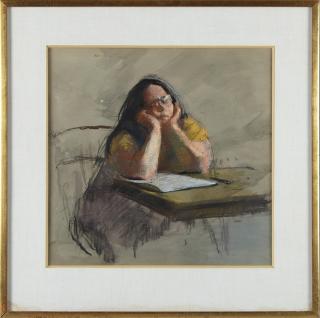 Appraisal: Albert Handell - Portrait of a Woman Contemplating th c