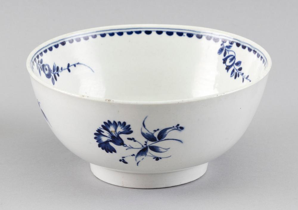 Appraisal: DR WALL WORCESTER PORCELAIN BOWL TH CENTURY HEIGHT DIAMETER DR