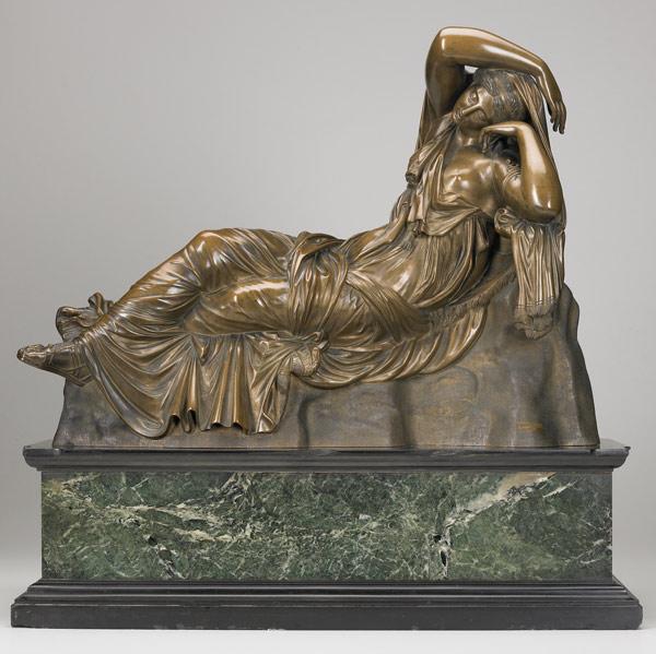 Appraisal: BENEDETTO BOSCHETTI Italian th C Bronze of a reclining female