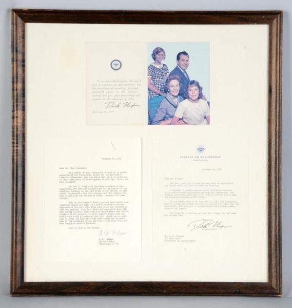 Appraisal: President Richard Nixon Letter Picture Description Framed under glass Condition