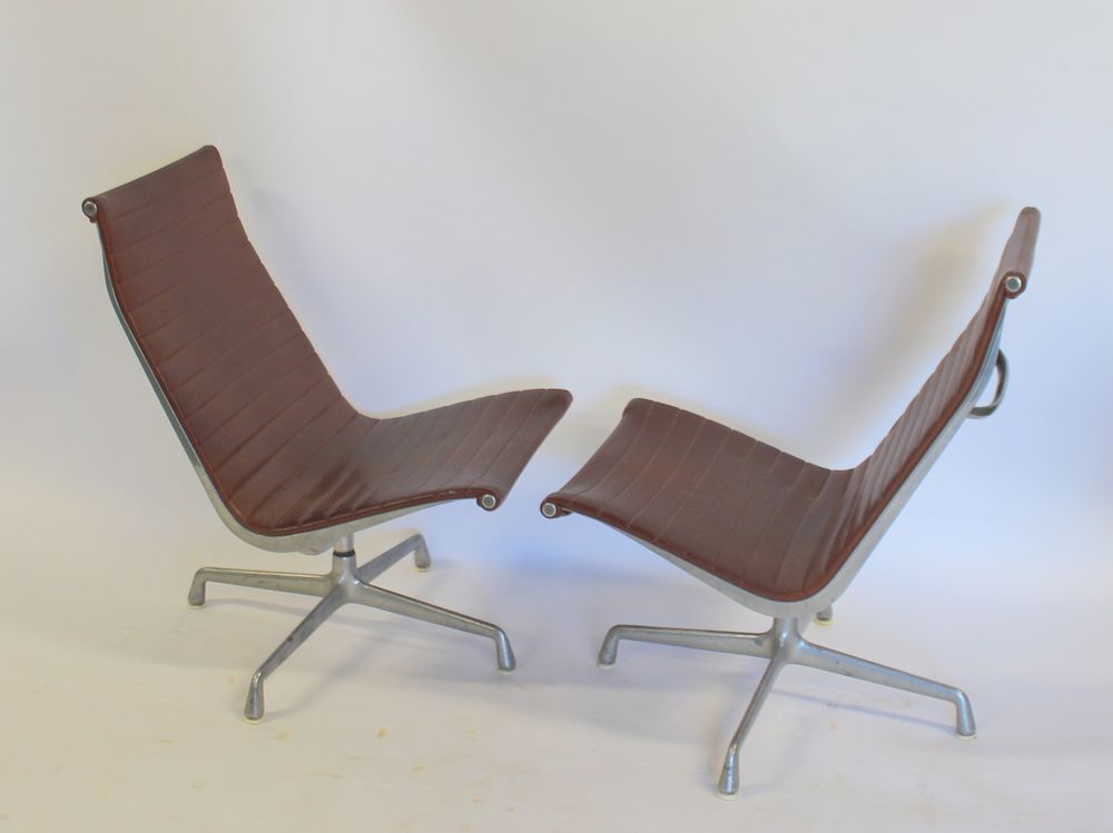 Appraisal: MIDCENTURY Charles Eames Alluminium Group High Back Chairs By Herman