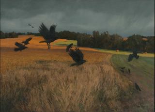 Appraisal: DOUG OSA BORN OIL ON CANVAS Titled 'Prelude to Fall'