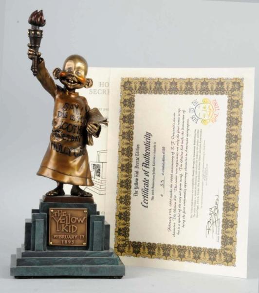 Appraisal: Yellow Kid Limited Edition Statue Description Signed by Randy Bowen