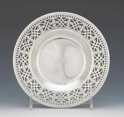 Appraisal: A Sterling Silver Dish by Tiffany Co Monogramed dish on