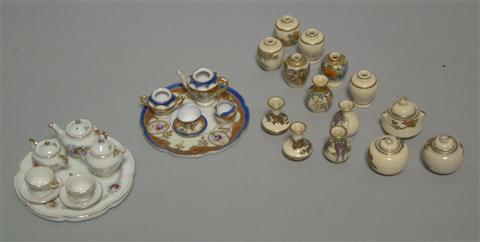 Appraisal: TWO CHILDREN'S PART TEA SETS Including a French style set