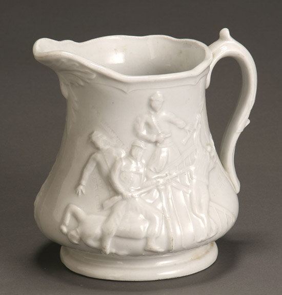 Appraisal: American Glazed Earthenware 'Colonel Ellsworth' Pitcher Millington Astbury and Poulson