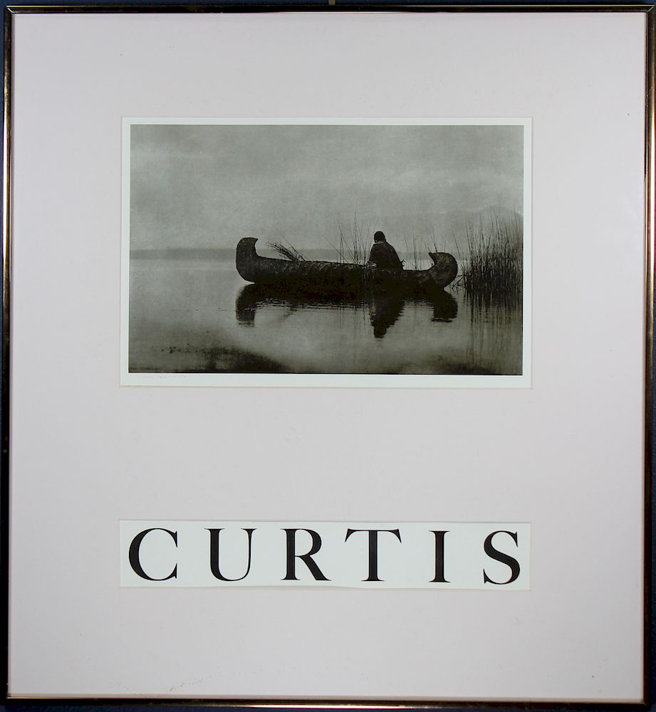 Appraisal: Edward Curtis Photogravure Poster Duck Hunter Edward Curtis Photogravure Poster