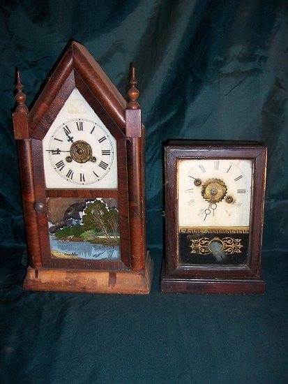 Appraisal: A late th Century American mantel alarm clock cm high