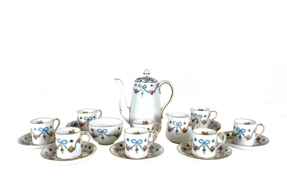 Appraisal: ENGLISH CROWN STAFFORDSHIRE COFFEE SERVICEMarked Comprising a coffee pot sugar