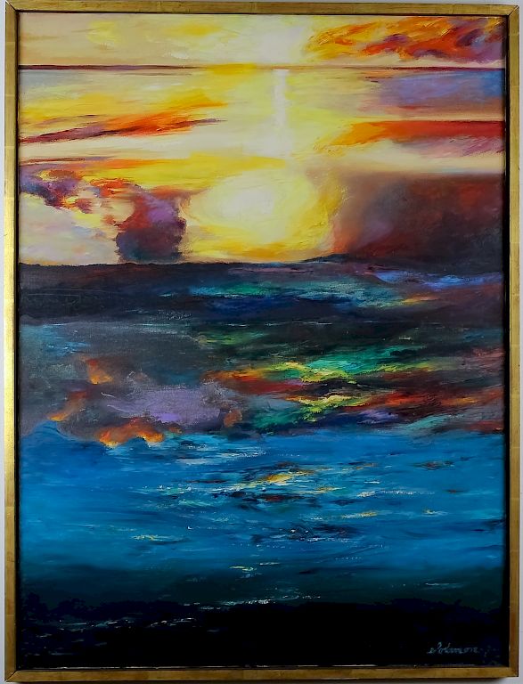 Appraisal: Solomon Rabinowitsch b Seascape Oil Painting Guaranteed Authentic Solomon Rabinowitsch