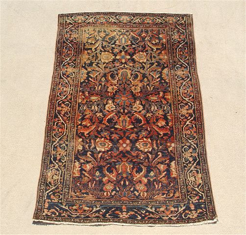 Appraisal: SEMI ANTIQUE HAND KNOTTED AFSHAR RUG Approx ' '' x