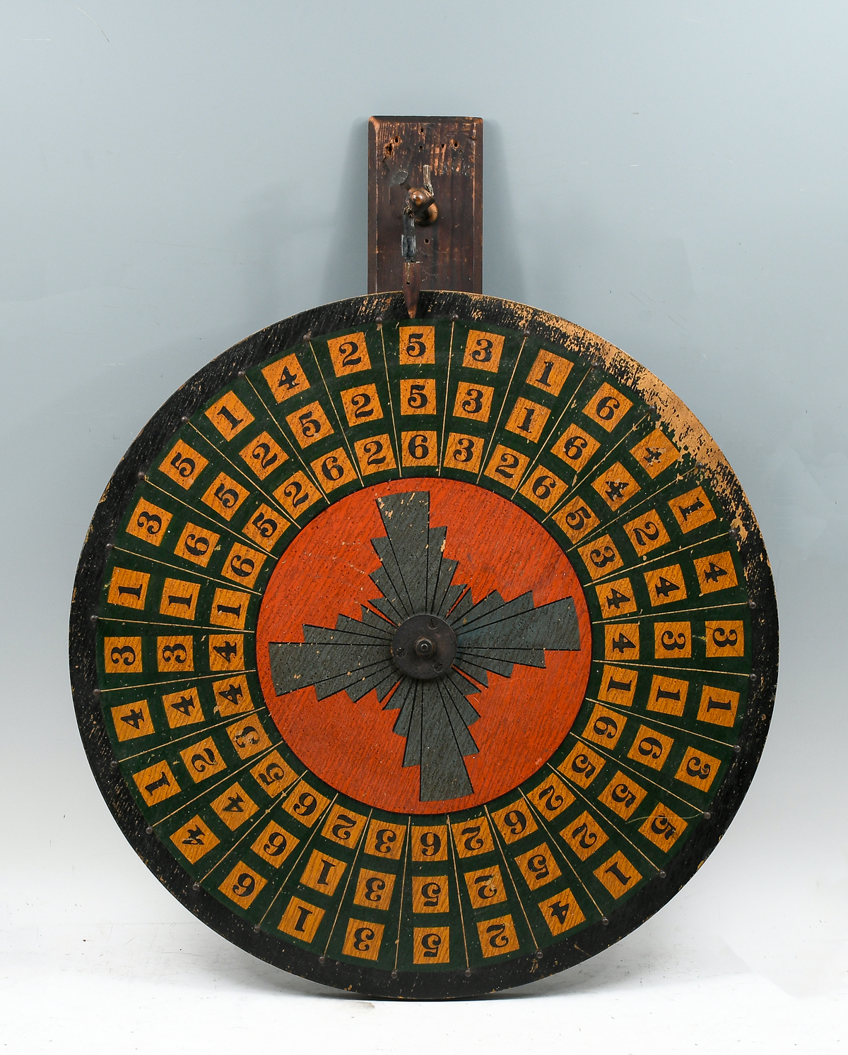 Appraisal: RIVERVIEW AMUSEMENT PARK GAME WHEEL Early th century double sided