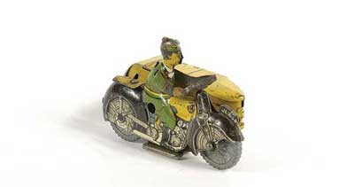 Appraisal: Mettoy tinplate clockwork AA Motorcycle Patrol - comprising Motorcycle and