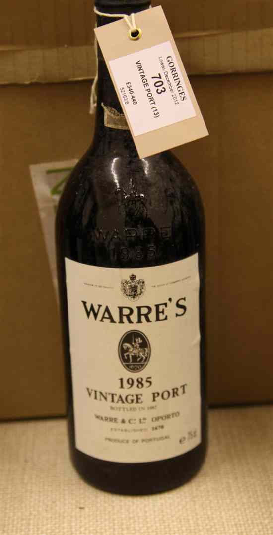 Appraisal: Thirteen bottles of vintage port including eleven Warre's and two