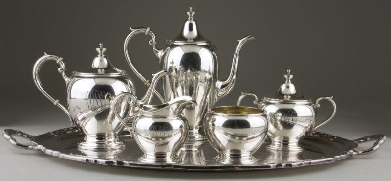 Appraisal: Piece Gorham Sterling Tea Coffee Service in the Puritan-Plain pattern