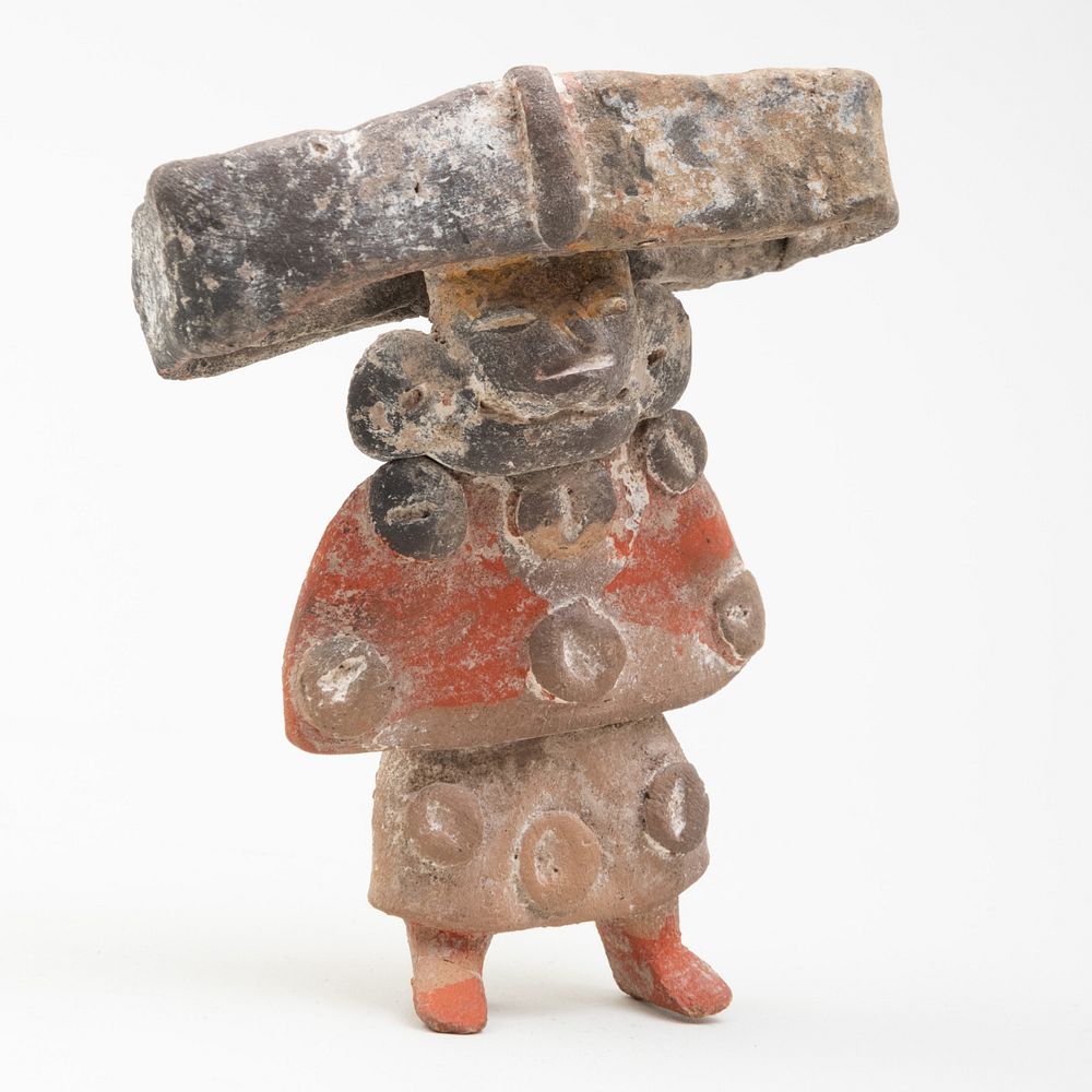 Appraisal: Teotihuacan Polychrome Painted Terracotta Figure x x in Condition In