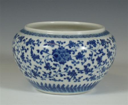 Appraisal: A Chinese blue painted porcelain bowl in the Ming style