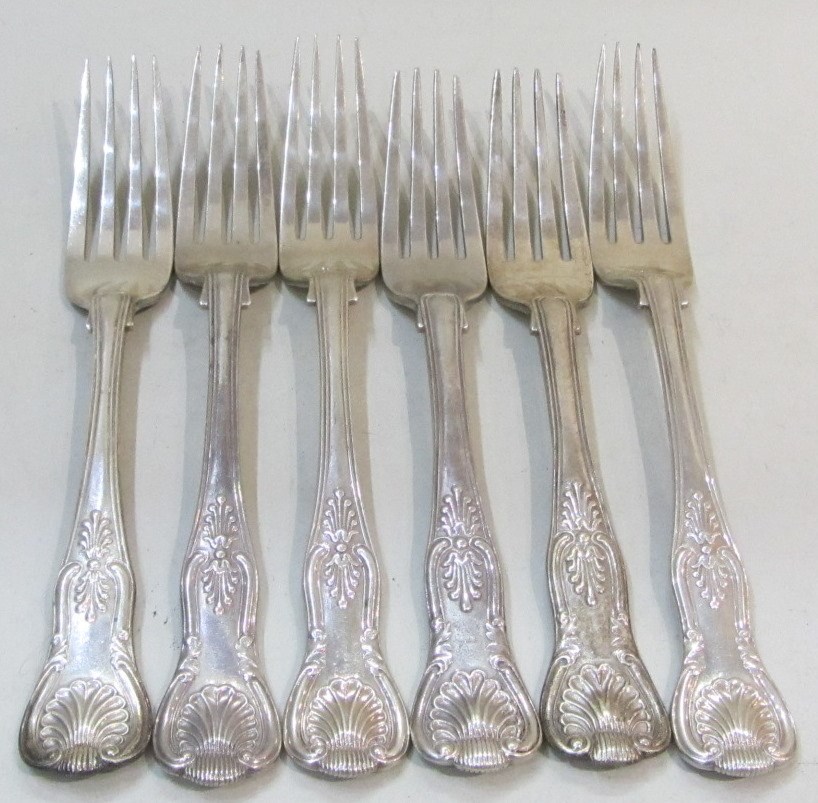 Appraisal: Six Victorian silver King's pattern table forks comprising two London