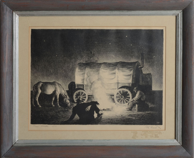 Appraisal: PETER HURD - TEXAS NOMADS Lithograph in black on wove