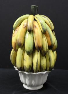 Appraisal: Large Ceramic Figural Bunch of Bananas in a Bowl Unmarked