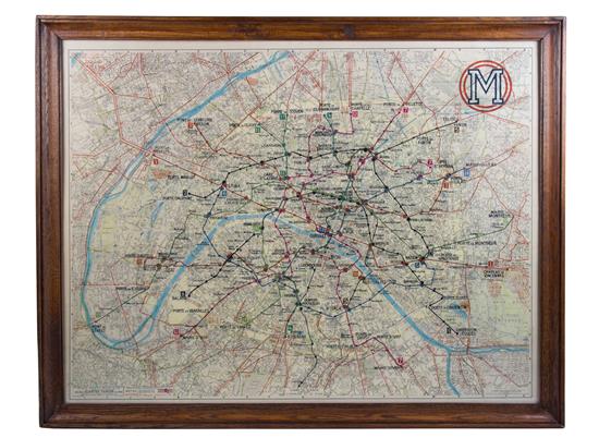 Appraisal: Sale Lot A Reproduction of a th Century Paris Metro