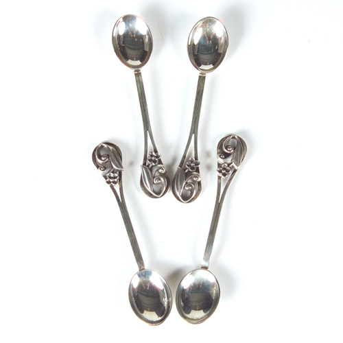 Appraisal: Georg Jensen LaPaglia sterling demitasse spoons set of four in