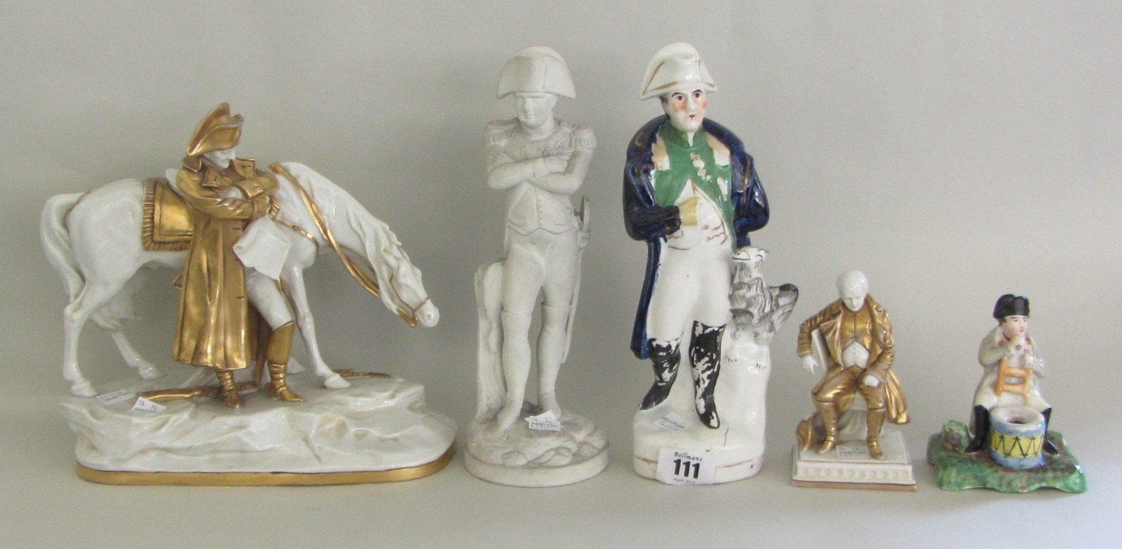 Appraisal: A group of five English and Continental porcelain and pottery